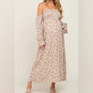 Pink Blush Floral Maternity Dress